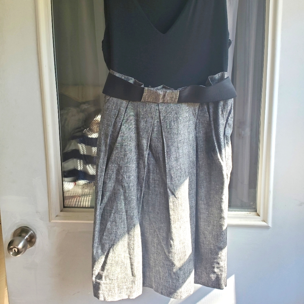 Black & Grey paperbag dress